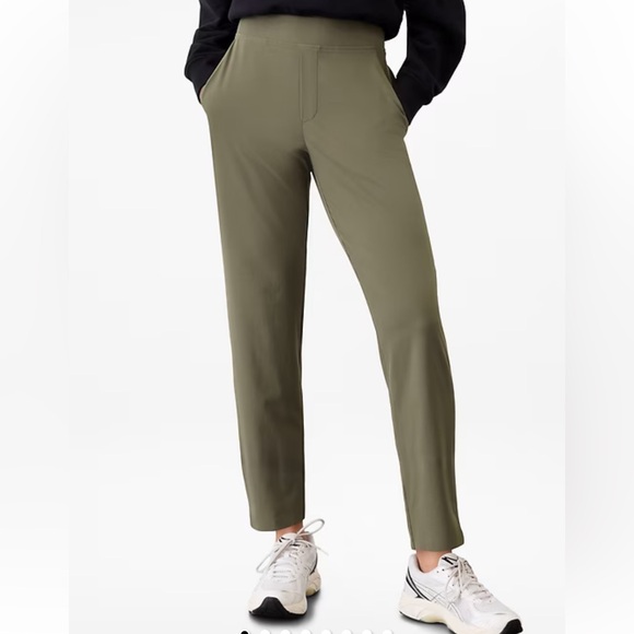 Athleta 2 piece set Olive Green bomber Jacket and pants - Picture 2 of 7